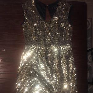 Gold sequin boutique dress